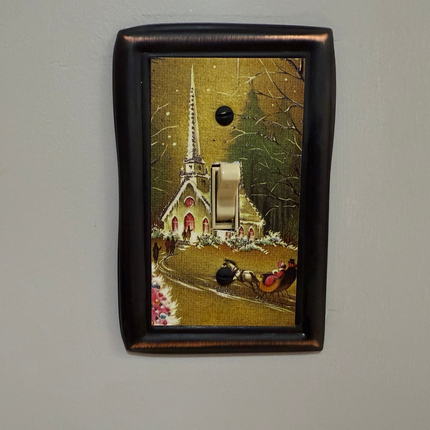 Church Scene Light Switch Plate Cover (single toggle)