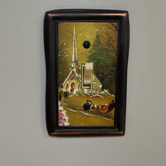 Church Scene Light Switch Plate Cover (single toggle)