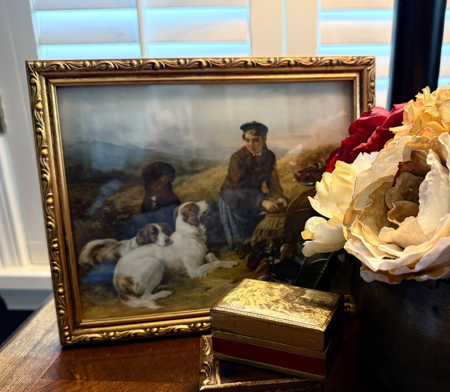 Framed Vintage Hunting Dogs Print