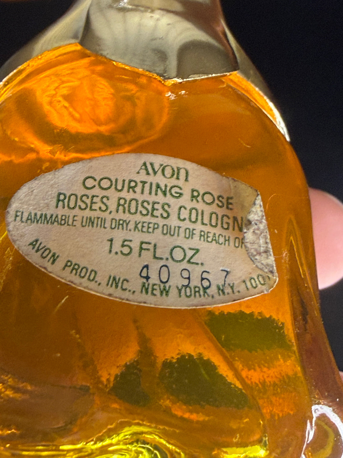 Vintage Avon Rose Perfume Bottle