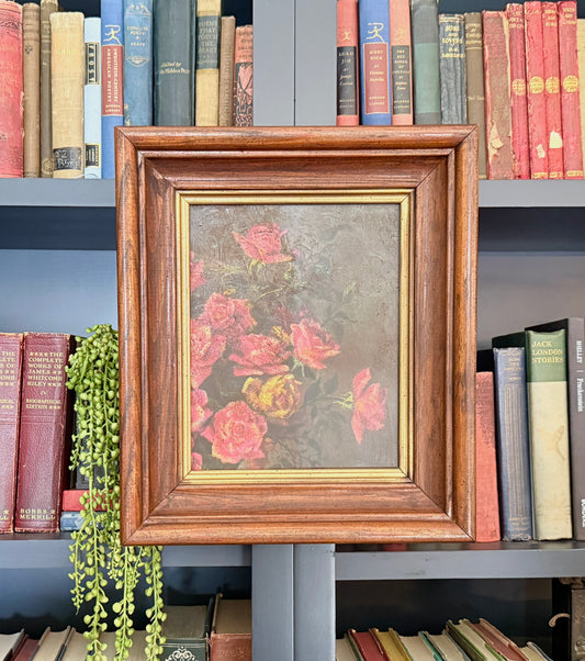 Solid Wood Framed Rose Print