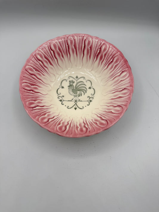 Vintage Scio Pottery Provincial Rooster Bowl