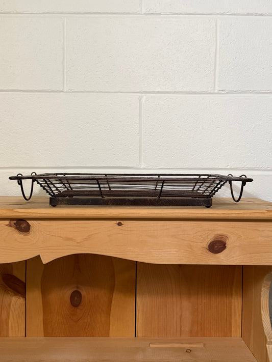 Unique Brown Metal Handled Tray