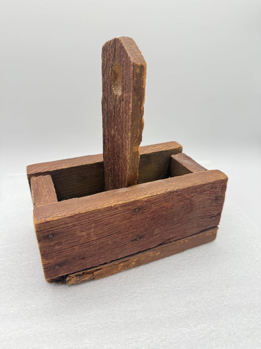 Primitive Handmade Wooden Basket