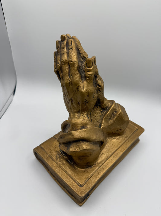 Vintage Gold Praying Hands