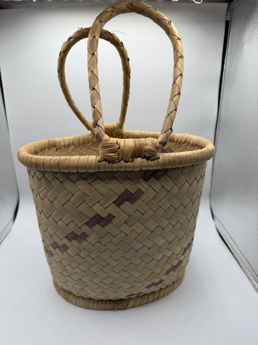 Wicker Tote Basket with Handles