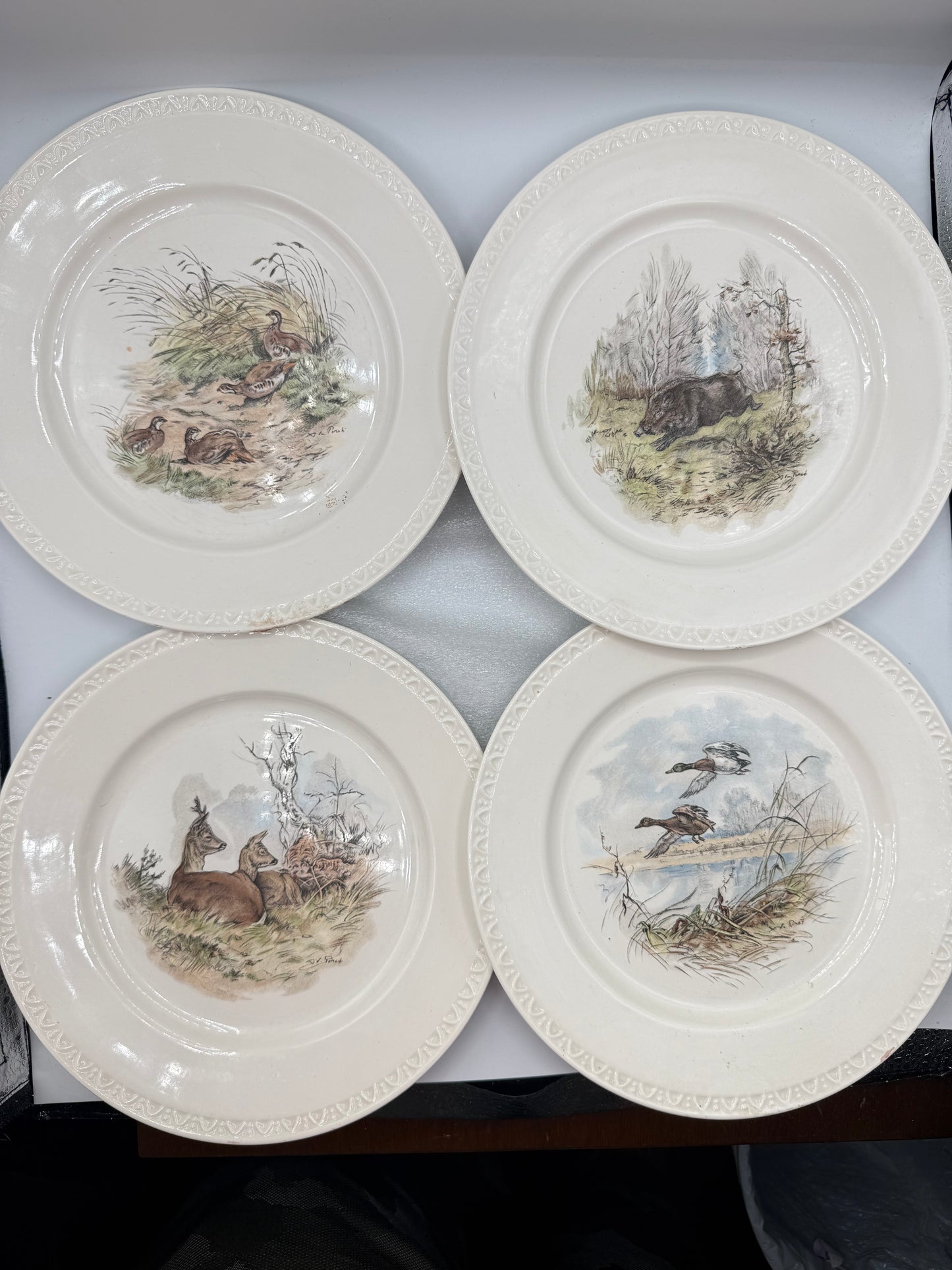 Set of Four Villeroy & Boch Fontainebleau Wild Game Plates