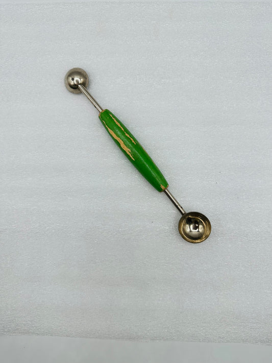 Antique Green Wood Handled Melon Baller