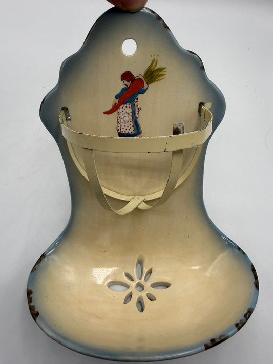 Vintage Hand Painted Wall Pocket