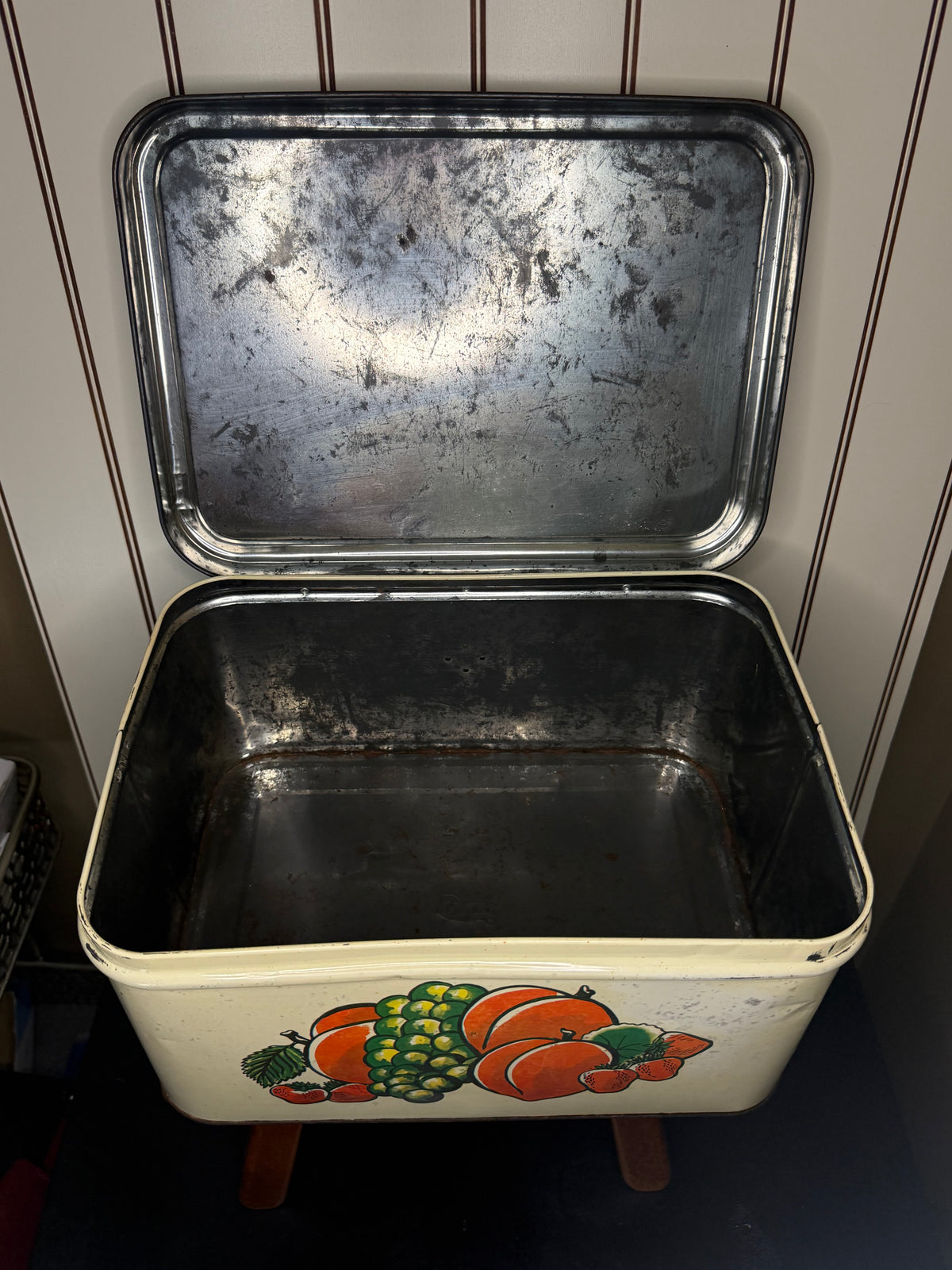 Fruit Design Metal Bread Box