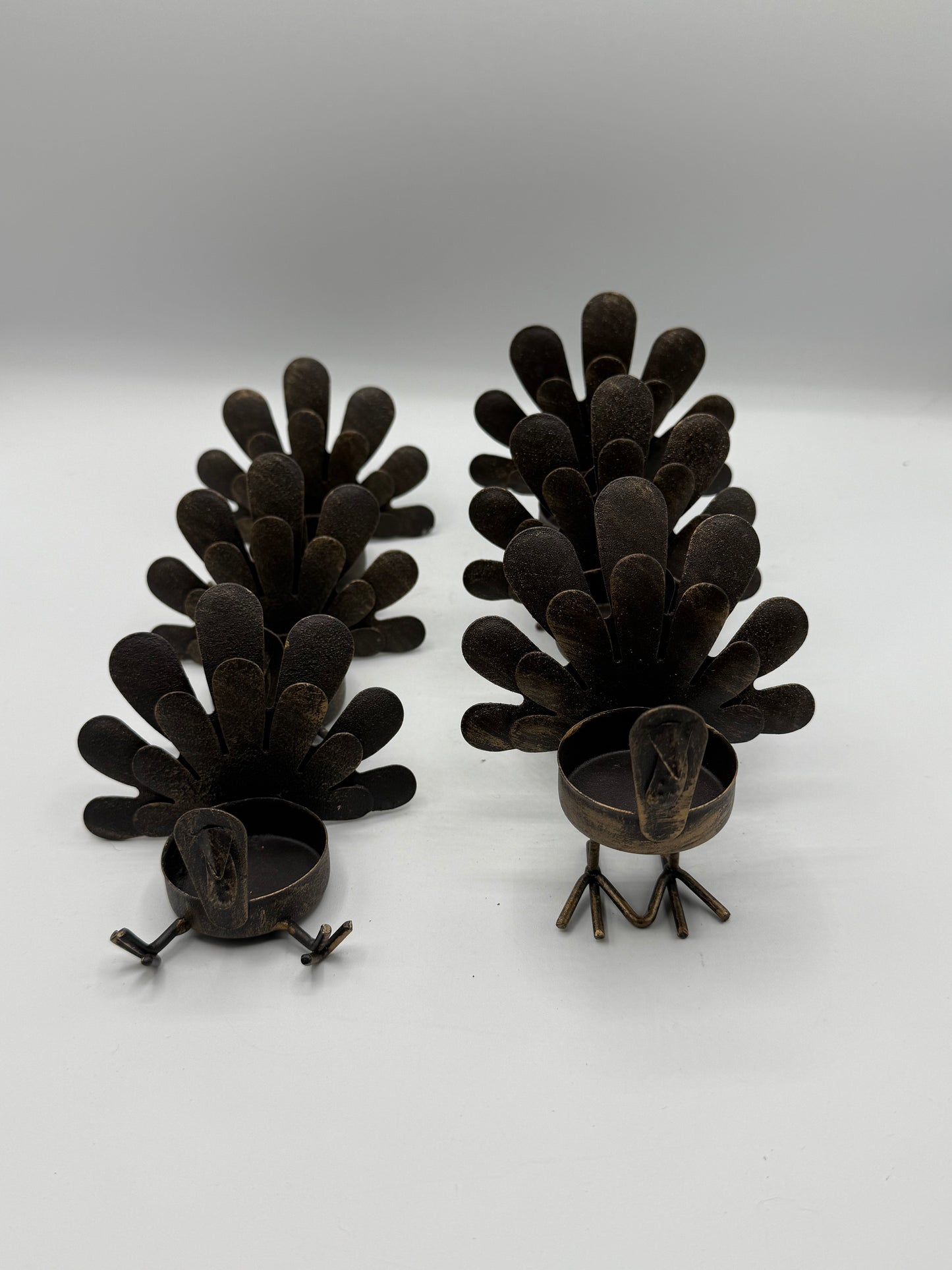 6-Piece Set of Turkey Votive Candle Holders