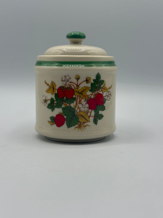 Vintage Strawberry Sugar Bowl (made in Japan)