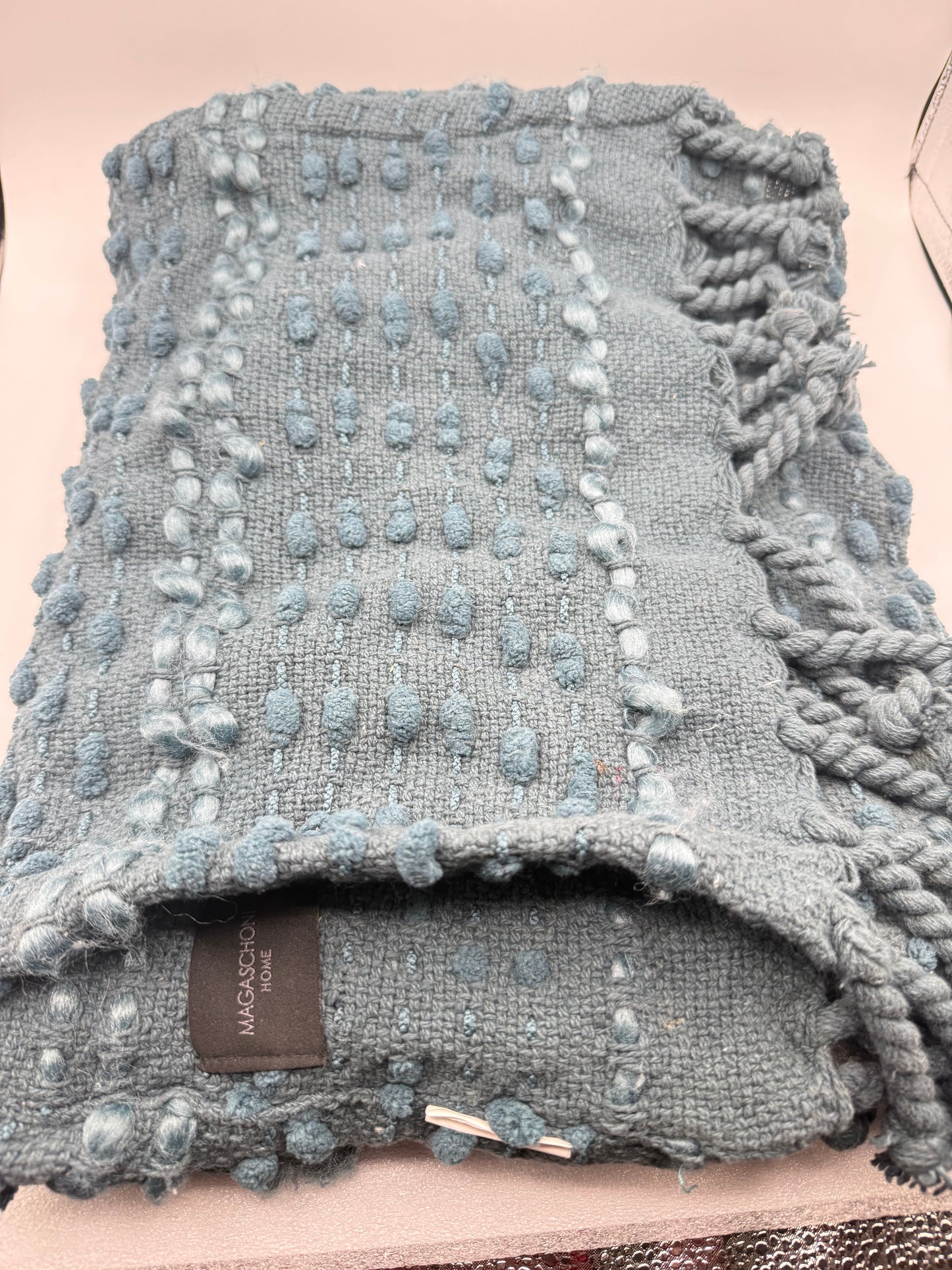 Woven Blue Table Runner