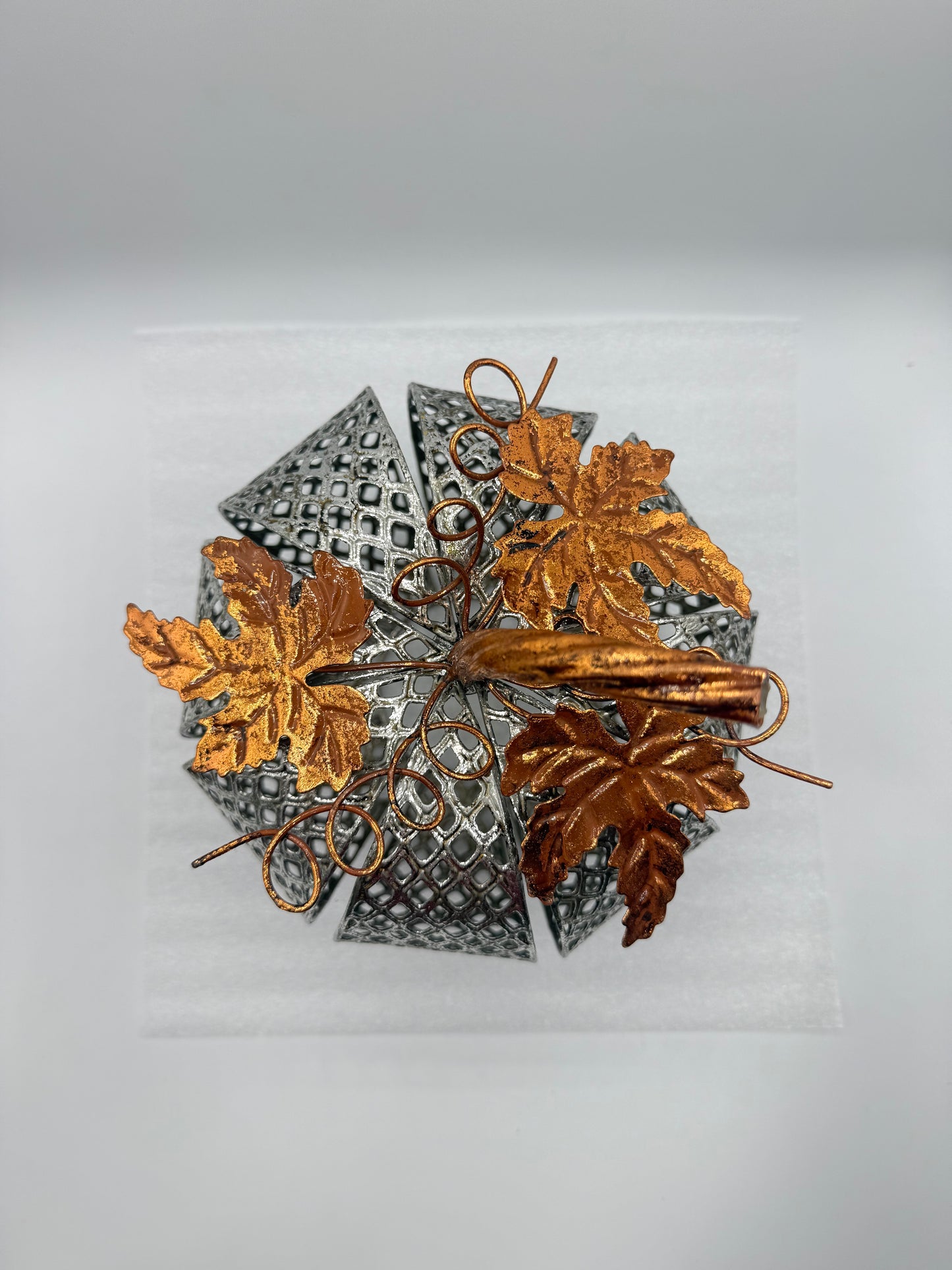 Silver Metal Pumpkin
