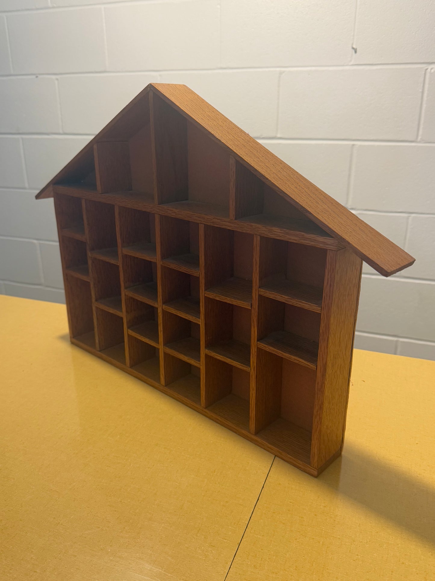 Wood House Shaped Display Shelf