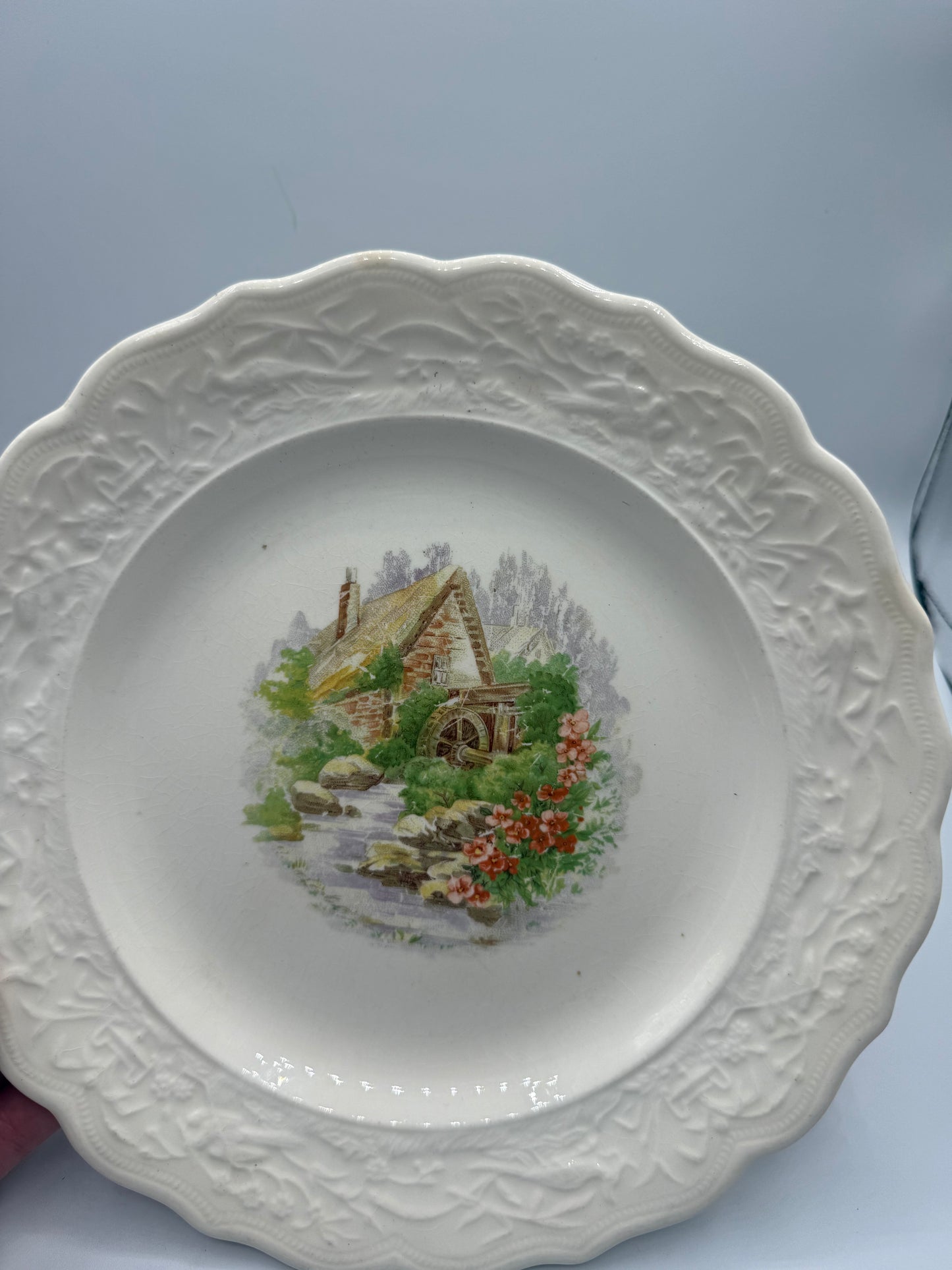 1040’s Mt Clemens Pottery "Millhouse Water Scene" Plate