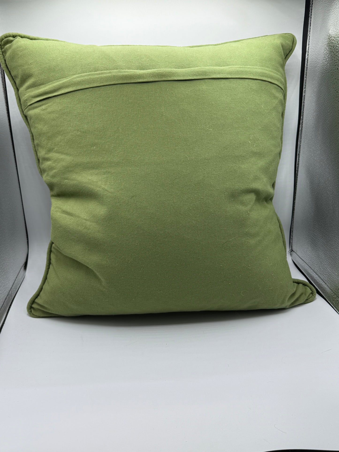 Green Velvet Leaf Pillow