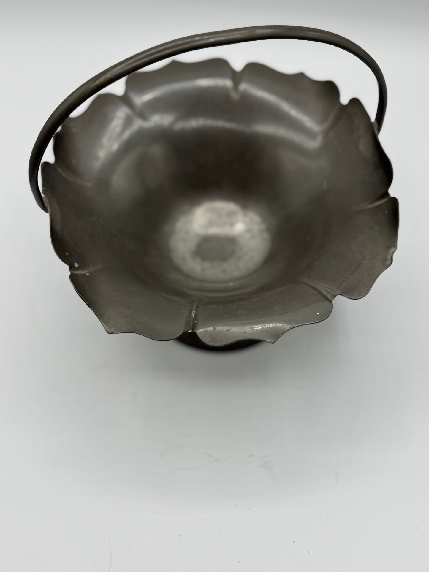 Vintage Solid Pewter Candy Dish