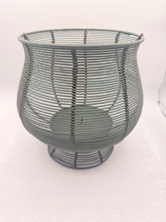 Green Wire Candle Lantern