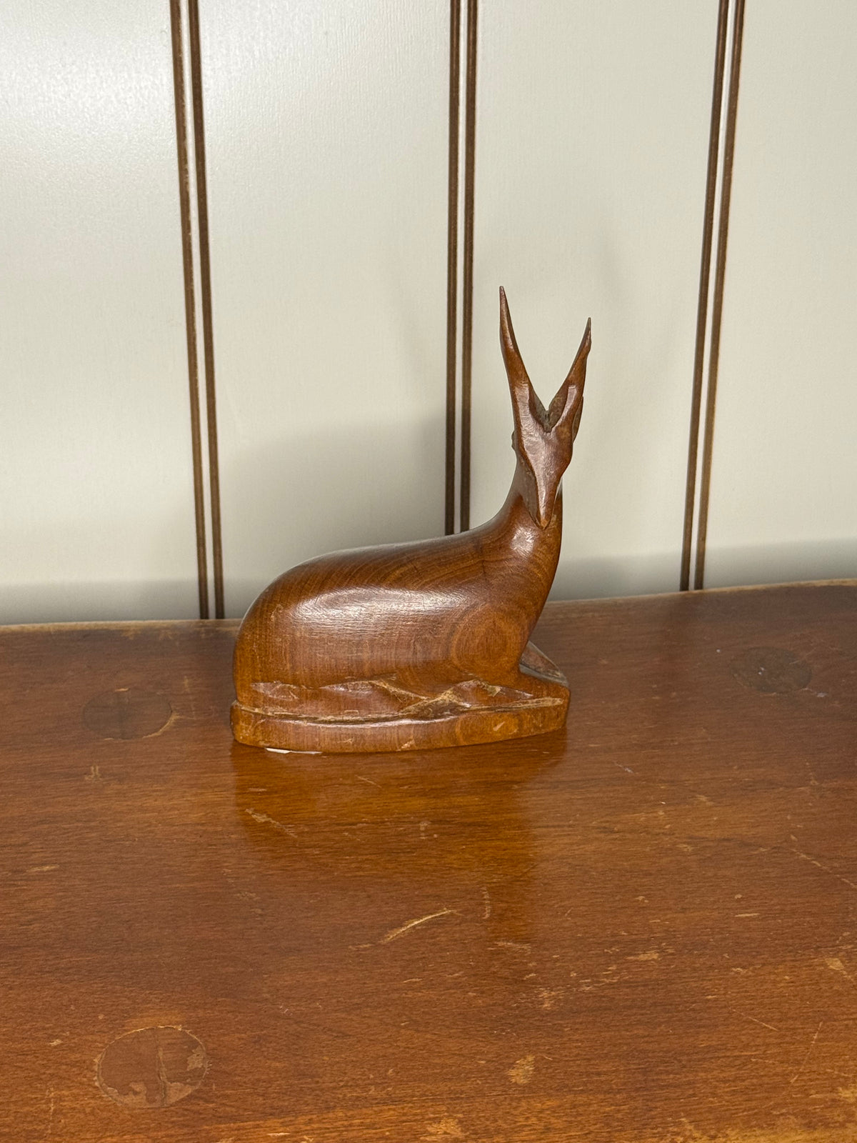 Carved Wood Gazelle