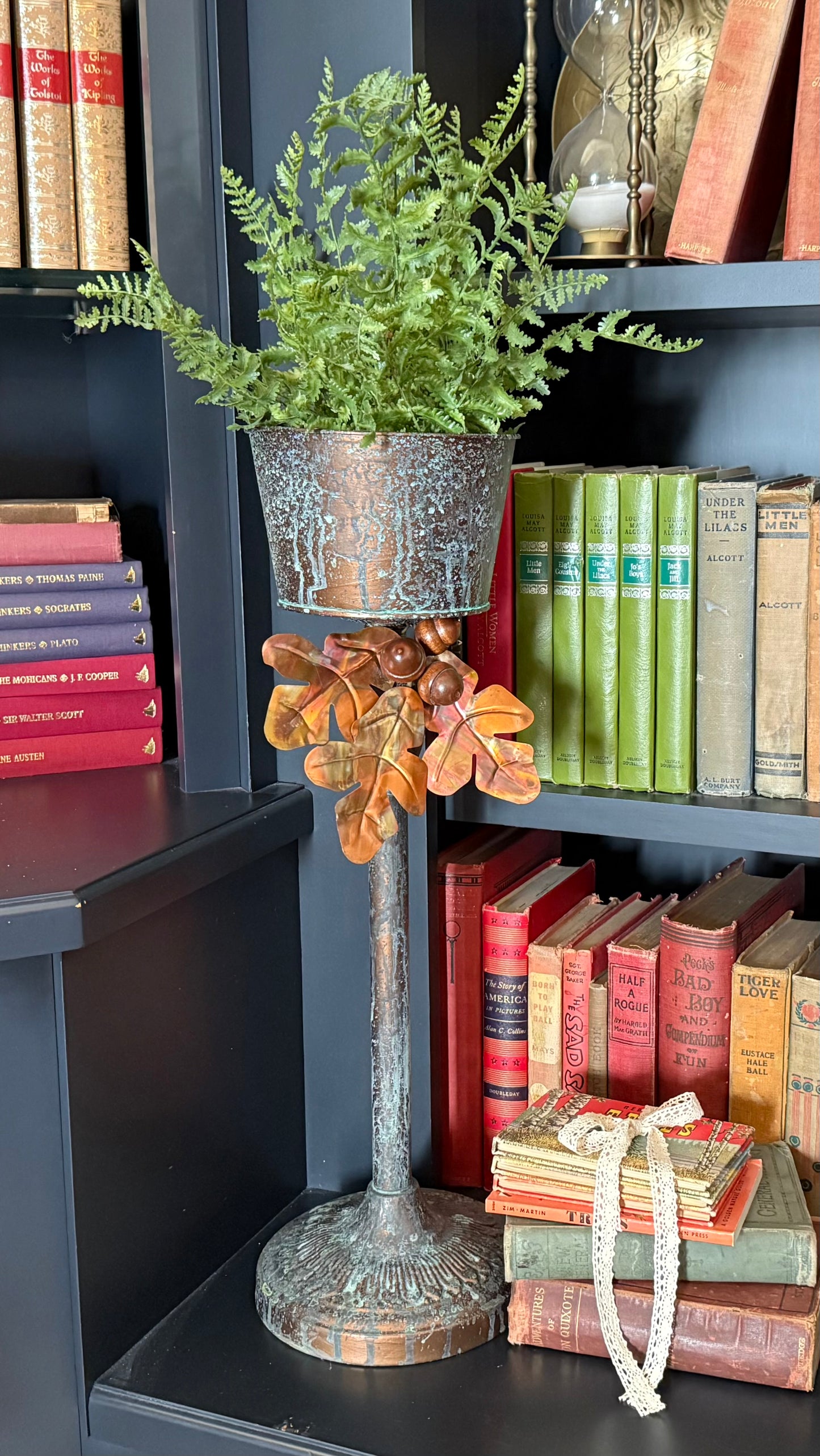 Tall Rustic Metal Planter