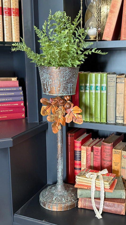 Tall Rustic Metal Planter