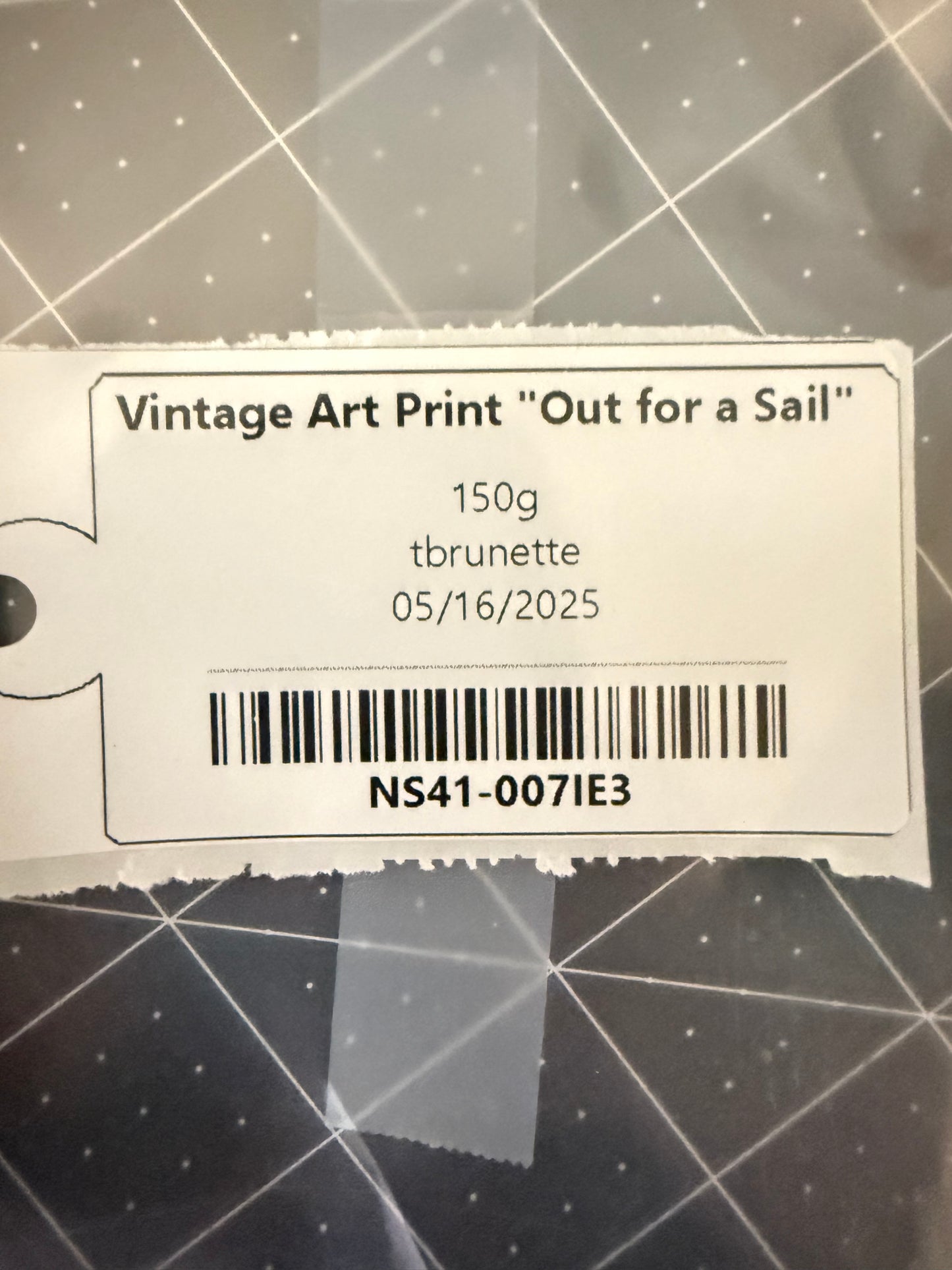 “Out for a Sail” Vintage Art Print