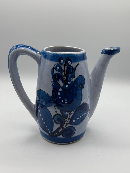Mid Century Tonala Bluebird and Butterfly Teapot
