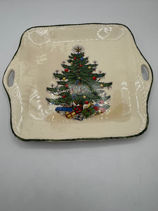 English Cuthbertson Christmas Tree Candy Dish