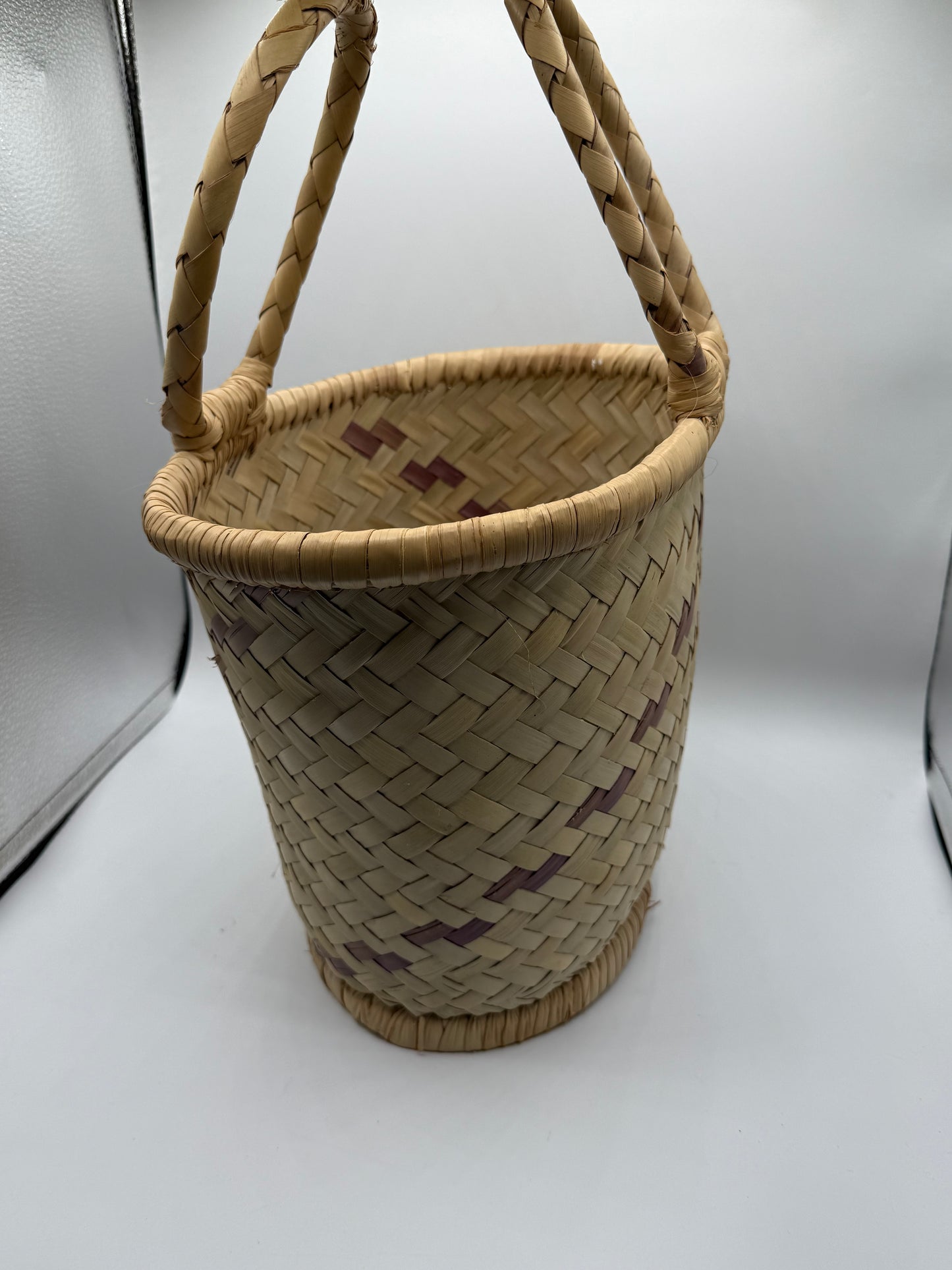 Wicker Tote Basket with Handles