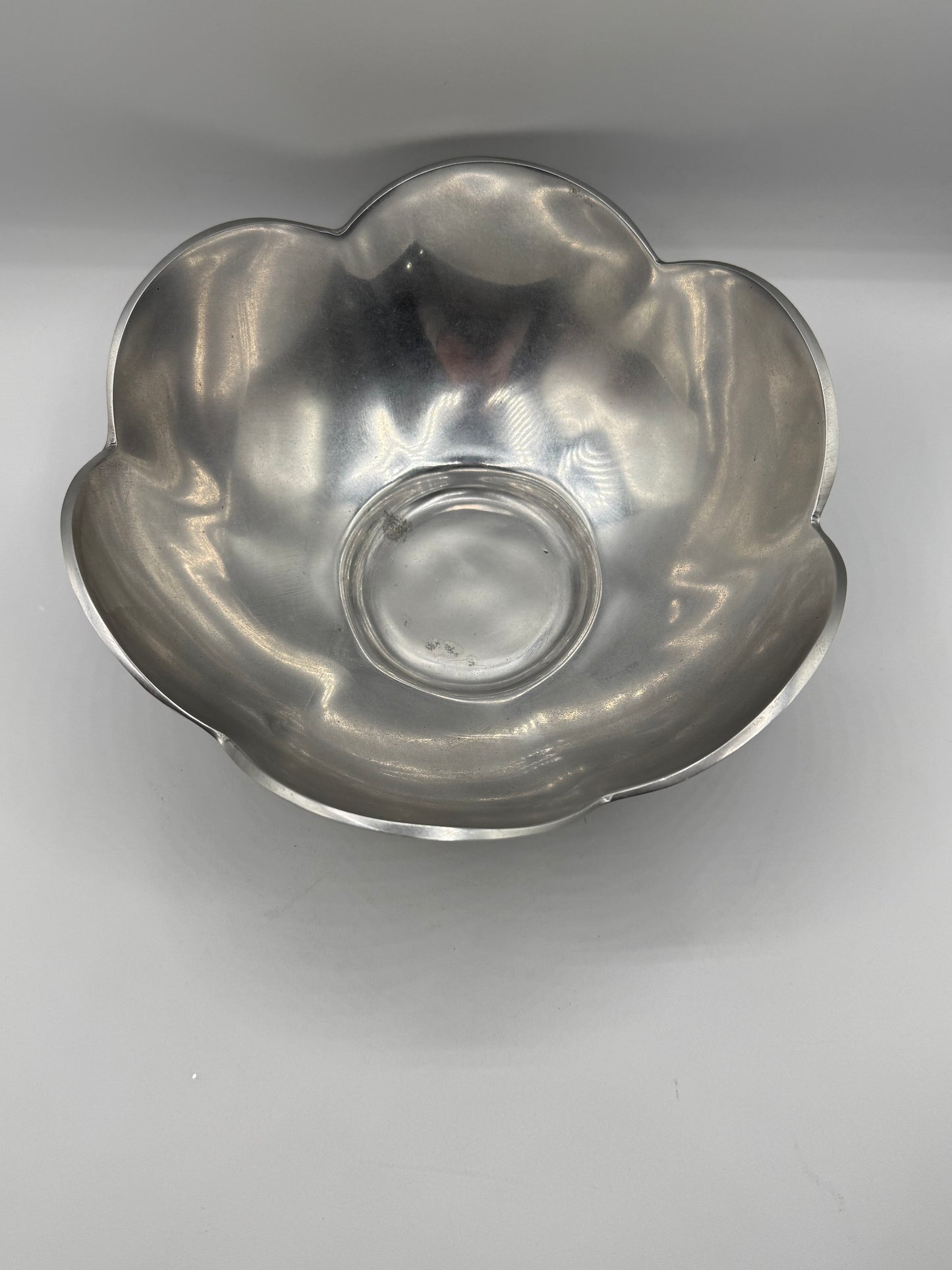 Scalloped Pewter Bowl
