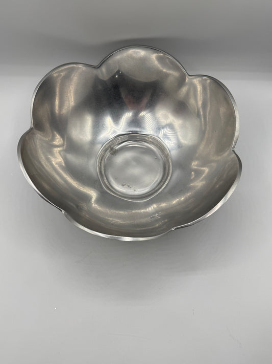 Scalloped Pewter Bowl