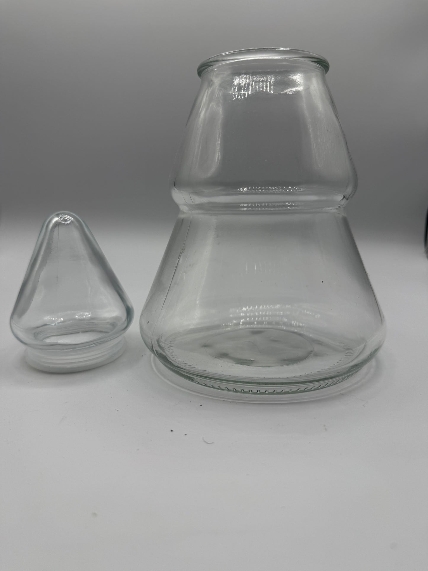 Glass Christmas Tree Candy Jar