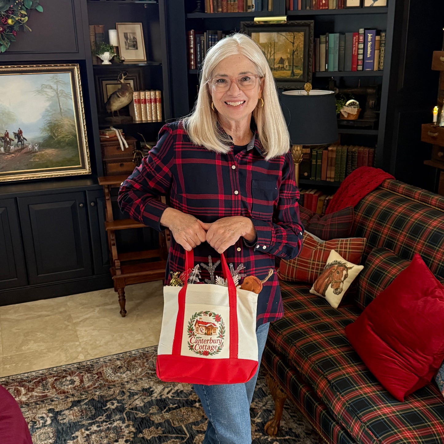 Christmas Tote Bag Filled with 20 Mystery Items