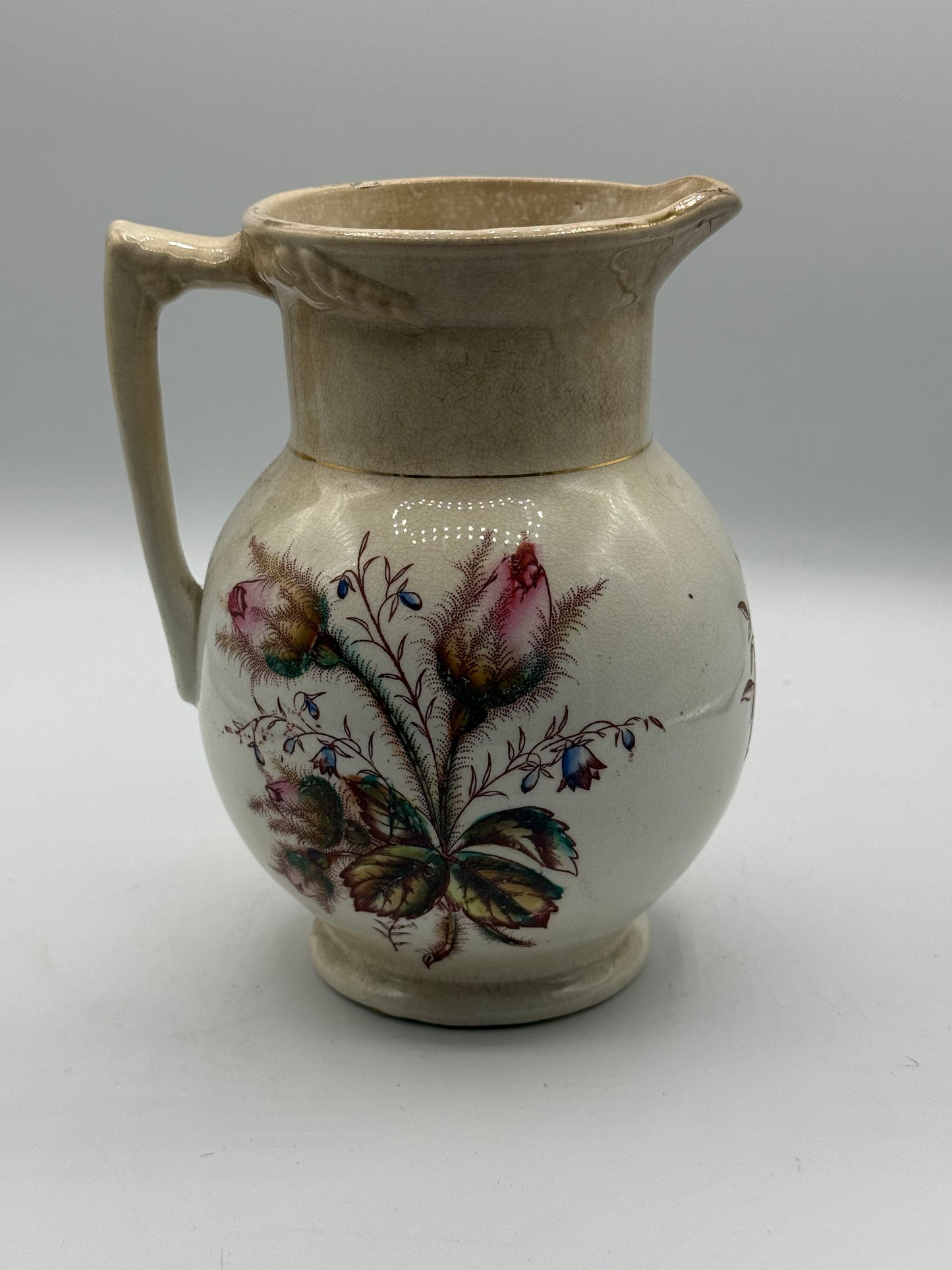 1800’s Willets Ironstone “Moss Rose” Water Pitcher