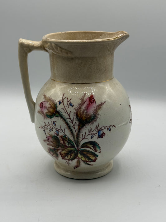 1800’s Willets Ironstone “Moss Rose” Water Pitcher