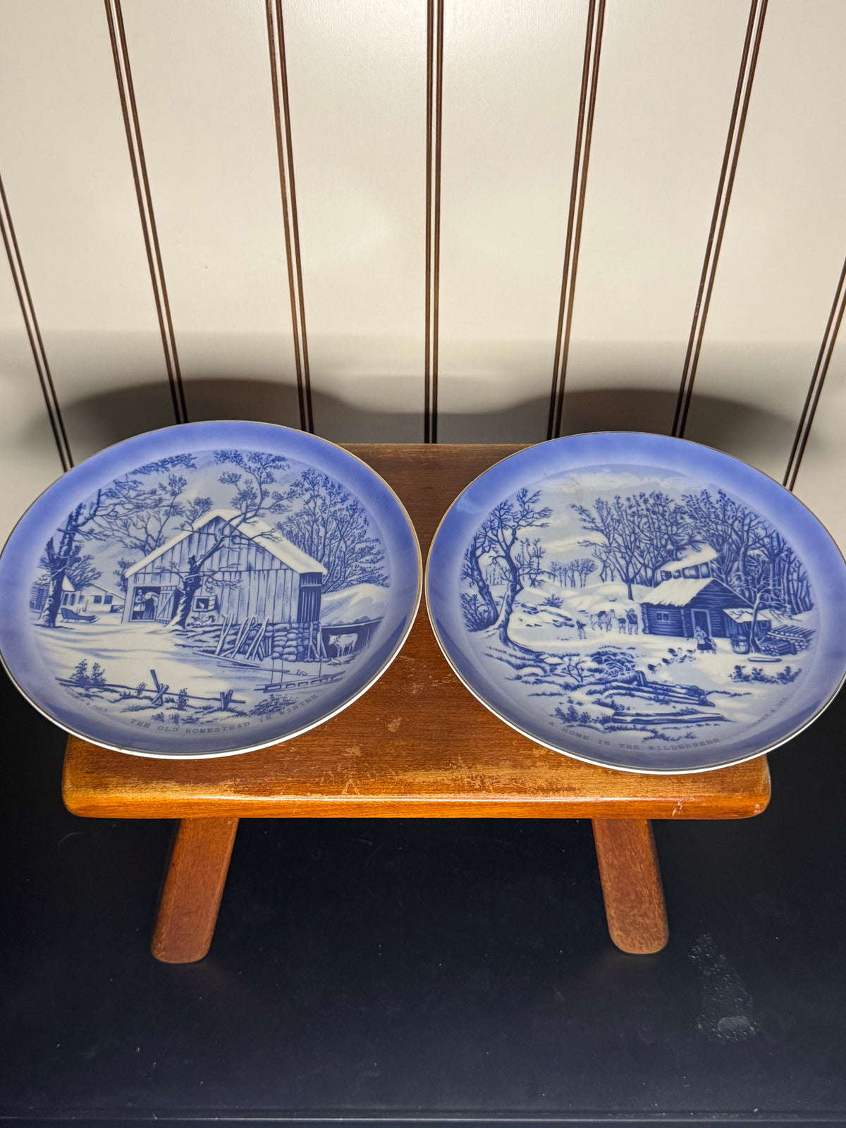 Currier and Ives Plates (set of 2)