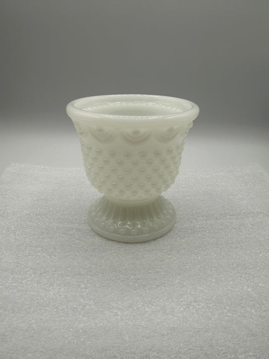Vintage Avon Hobnail Milk Glass Candle Holder