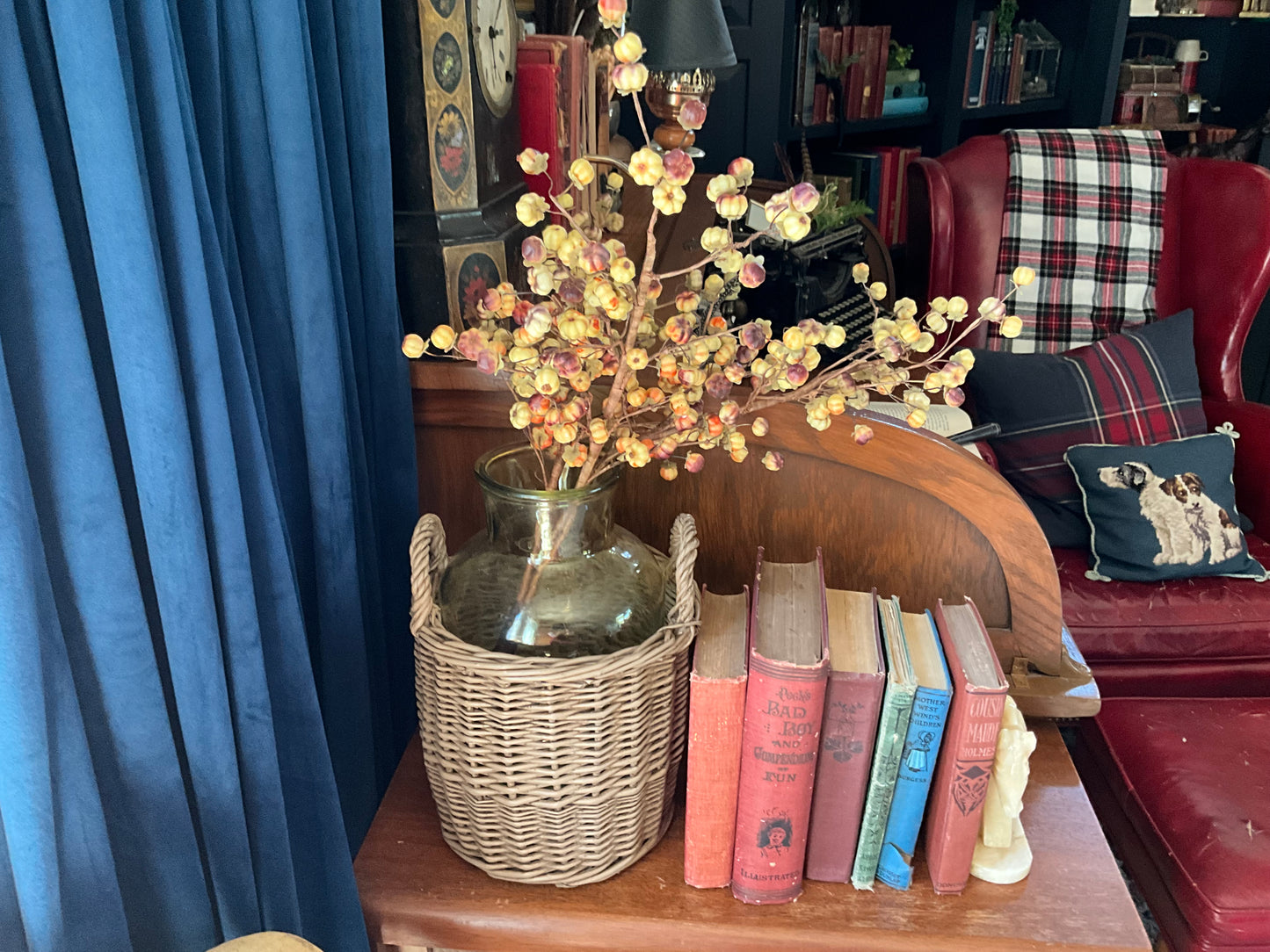 Handled Basket with Large Jar