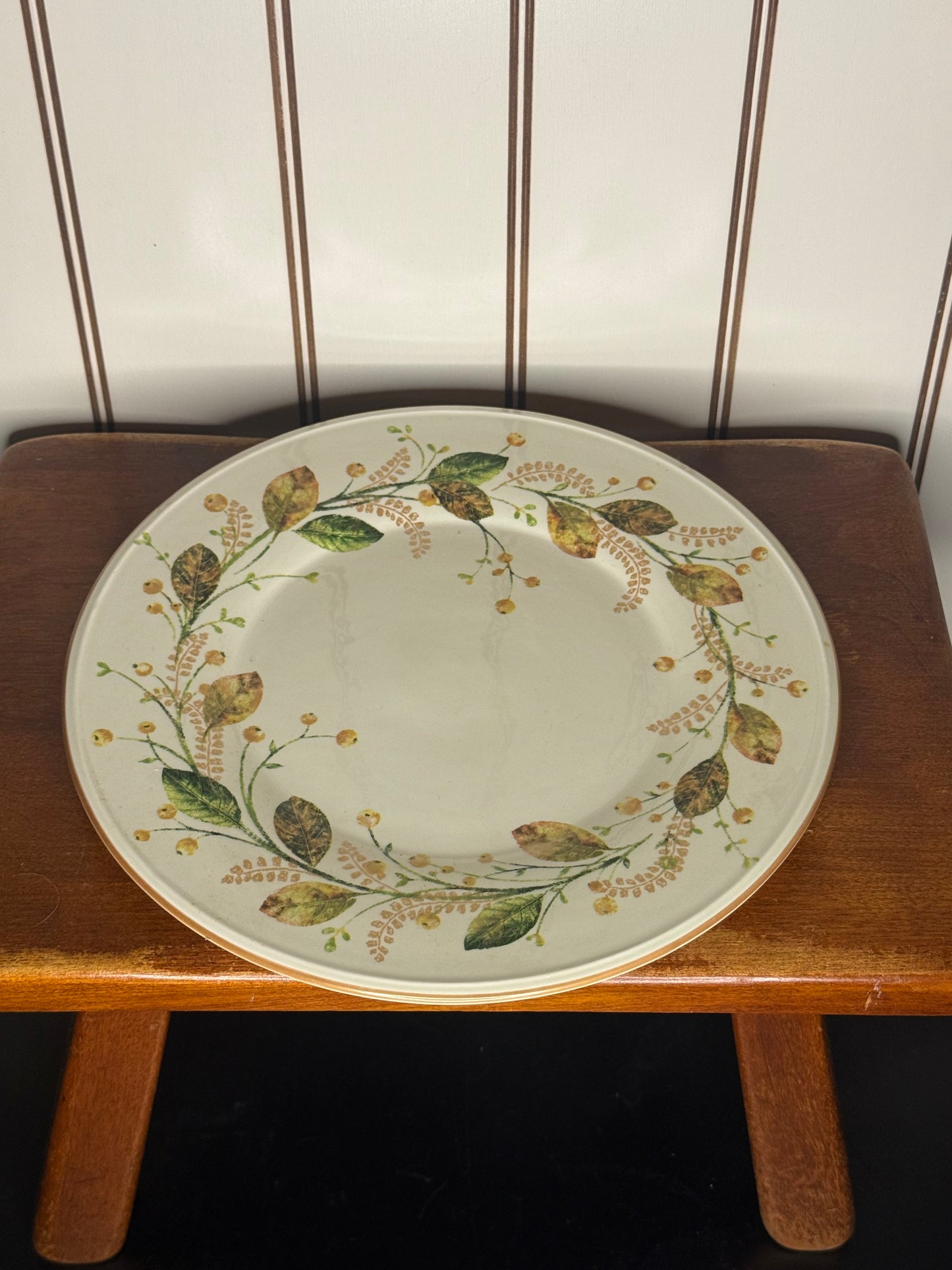 Saint Nicholas Square Set of Four Fall Themed Plates
