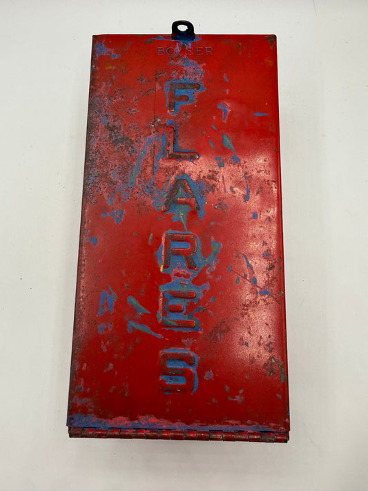 Vintage Bolser 60-F Metal Box for Roadside Flares