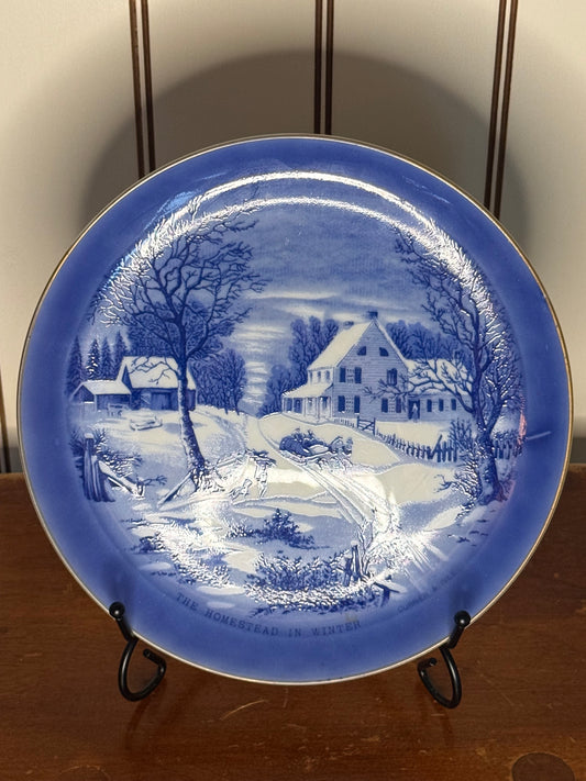 Currier & Ives Plate (Made in Japan)