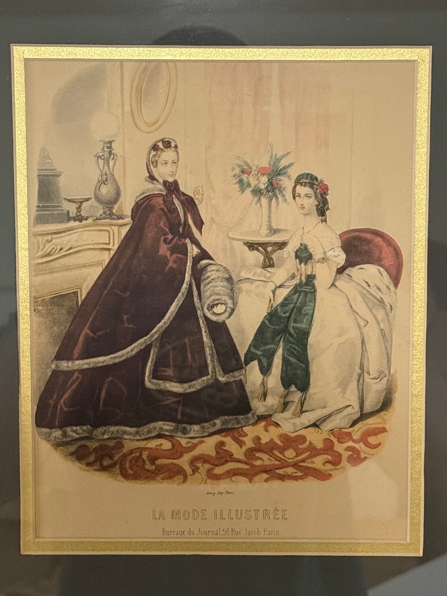 Vintage French Fashion Print