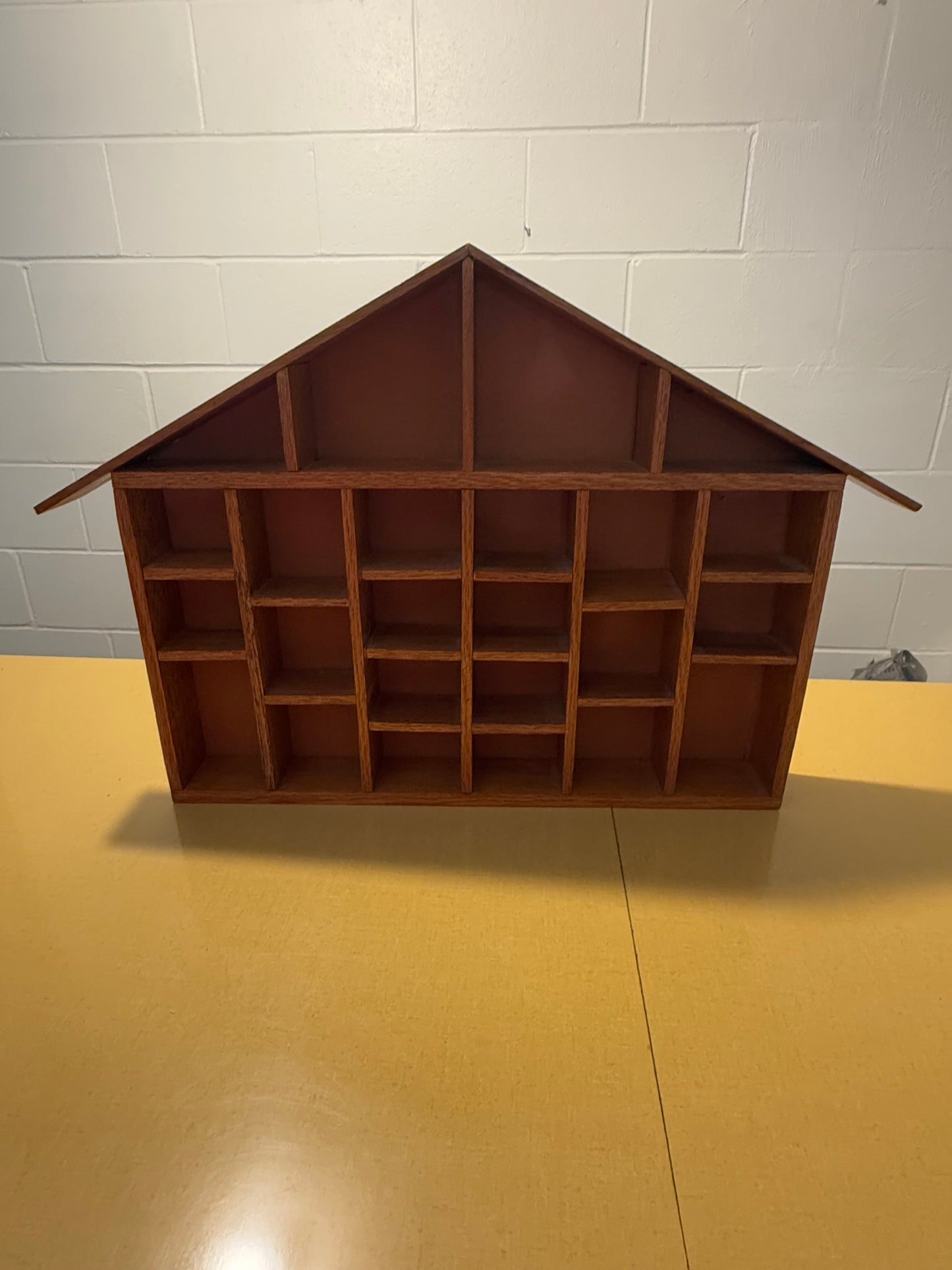 Wood House Shaped Display Shelf