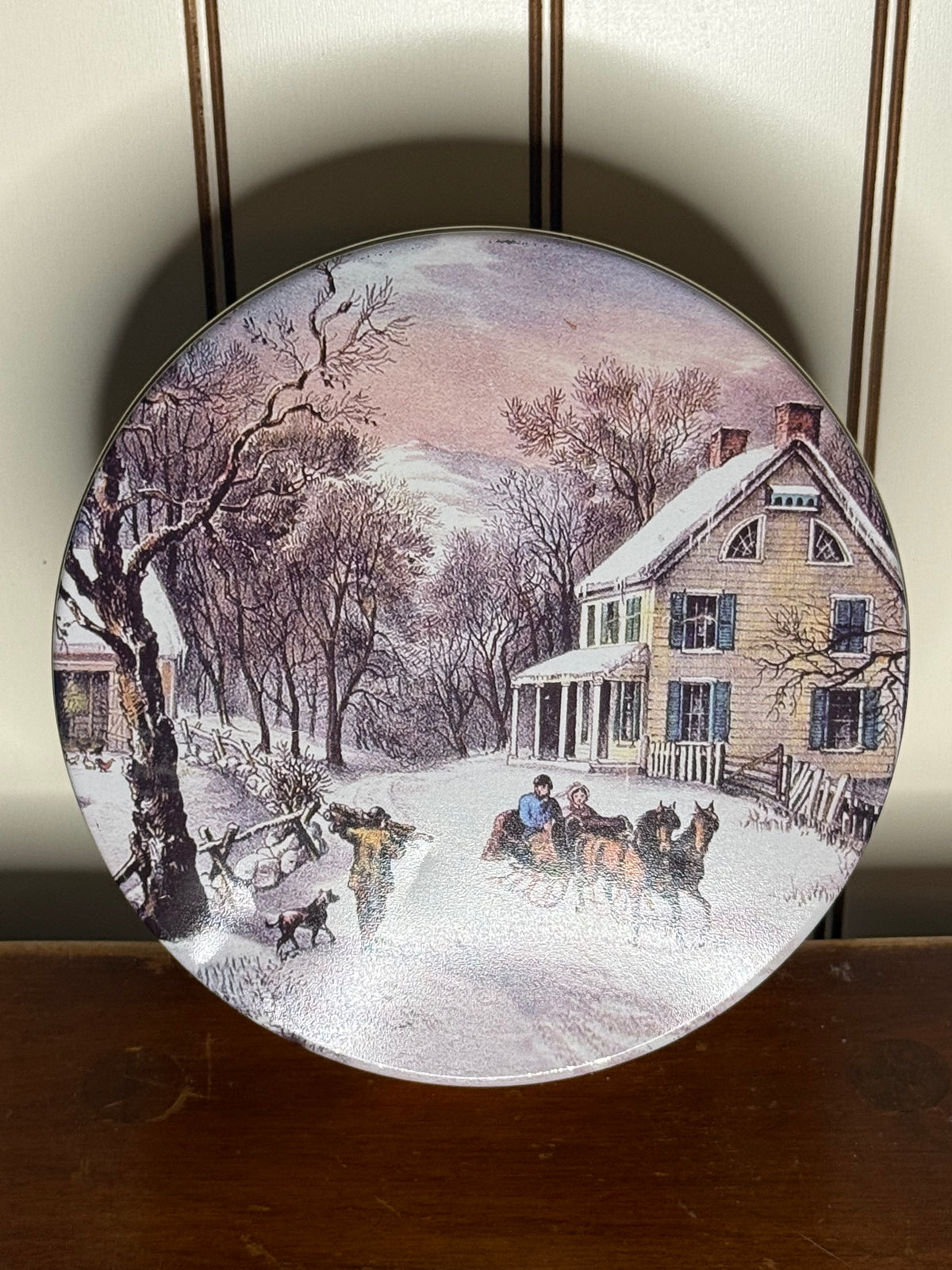 Currier and Ives Tin