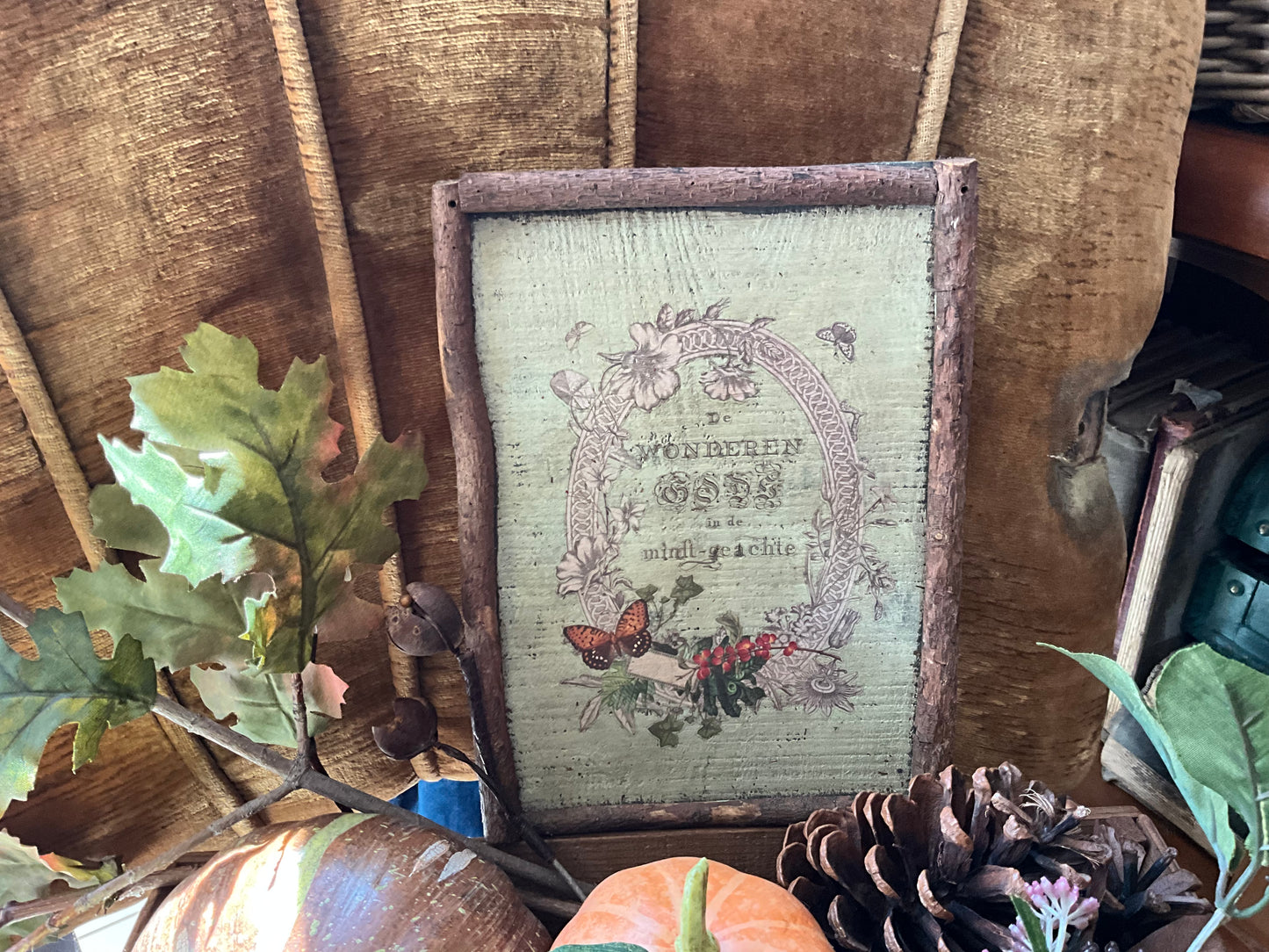 Rustic Stick Framed Art