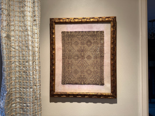 Framed Textile with Gilded Wood Frame