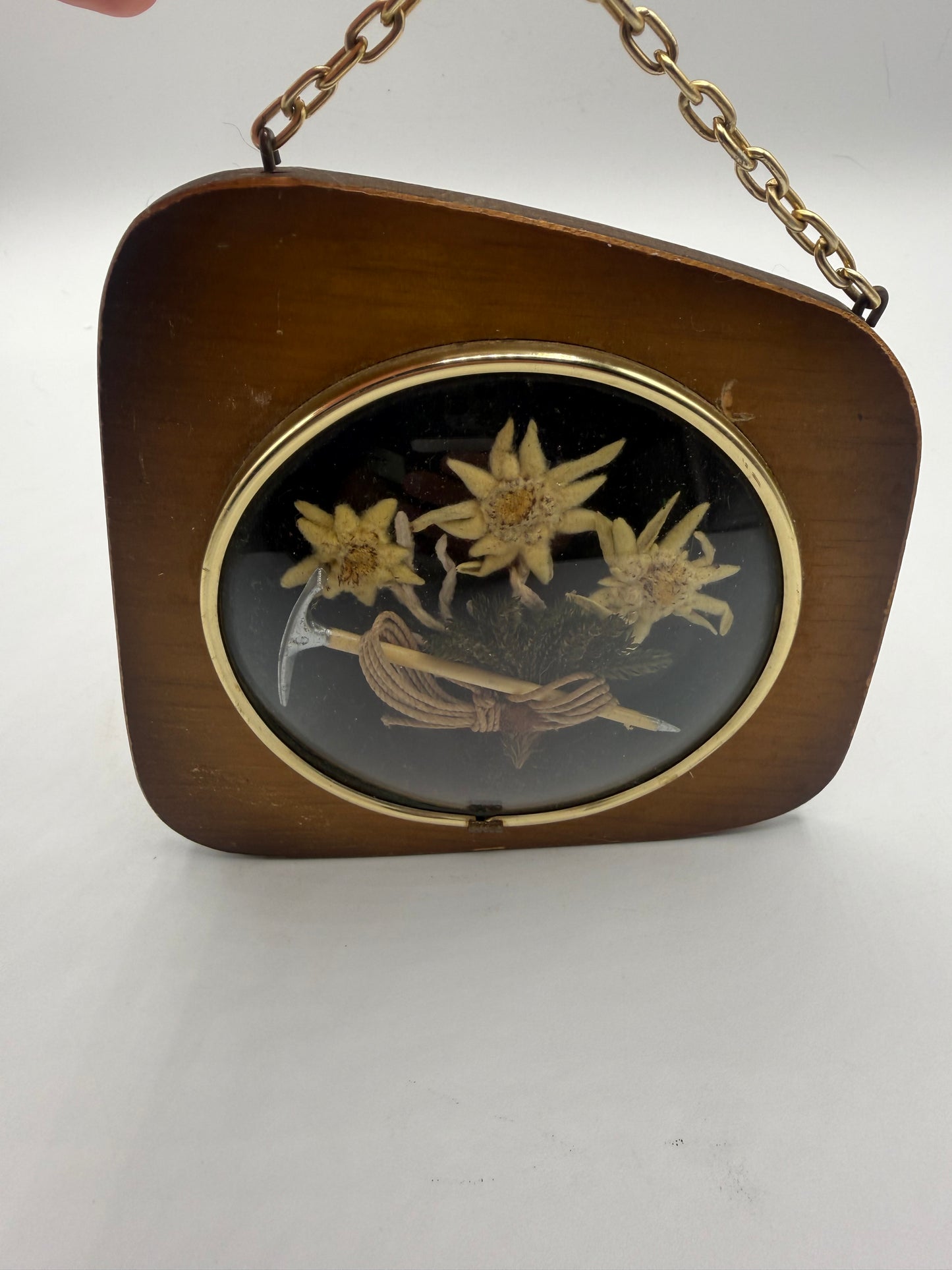 Vintage Italian Dried Flower Plaque