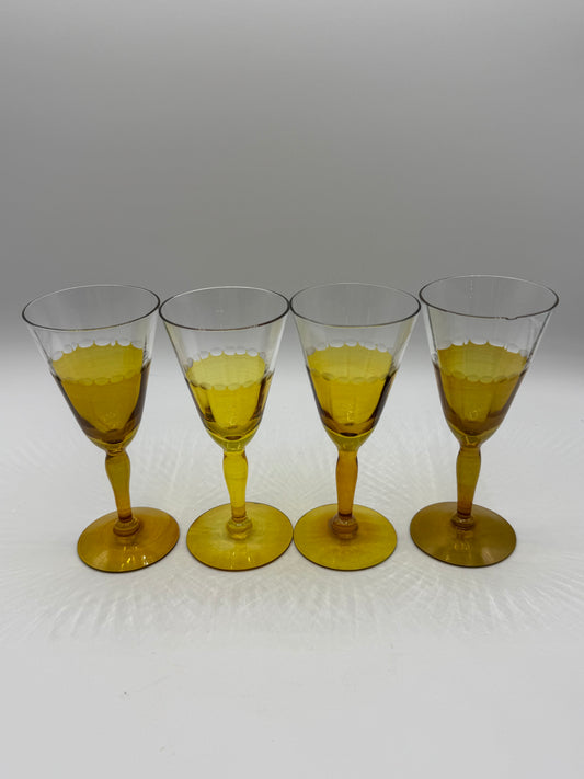 Mid-Century Libbey Forever Amber Sherry Cordial (one with small chip)