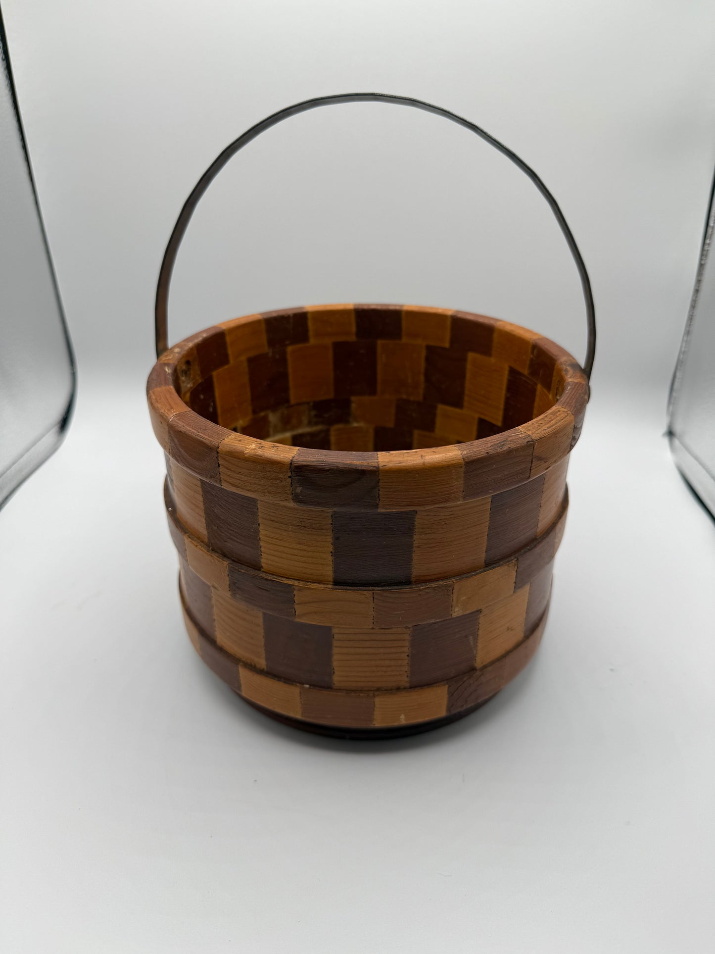 Unique Wood Checkered Bucket